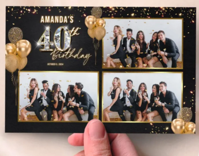 Layout Geburtstag/ Hochzeit 12 Image Fotobox layout 09